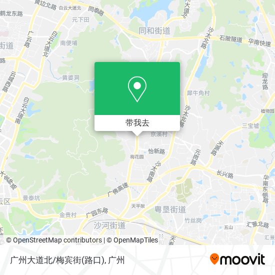 广州大道北/梅宾街(路口)地图