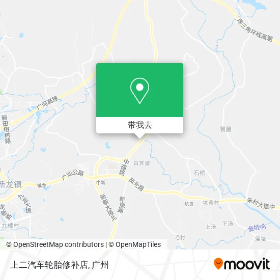 上二汽车轮胎修补店地图