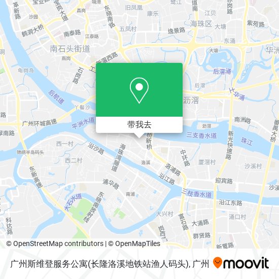 广州斯维登服务公寓(长隆洛溪地铁站渔人码头)地图
