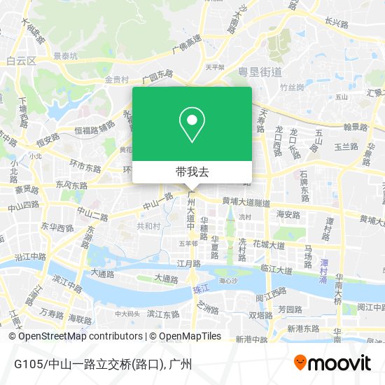 G105/中山一路立交桥(路口)地图