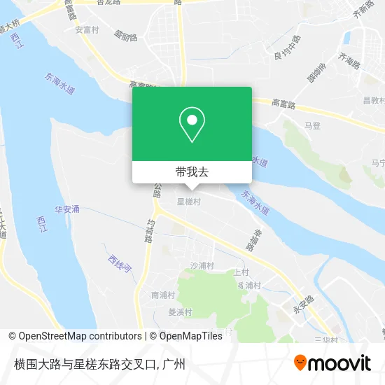 横围大路与星槎东路交叉口地图