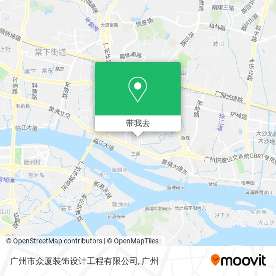 广州市众厦装饰设计工程有限公司地图