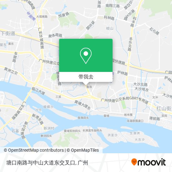 塘口南路与中山大道东交叉口地图