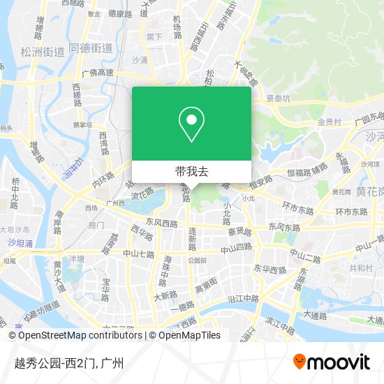 越秀公园-西2门地图
