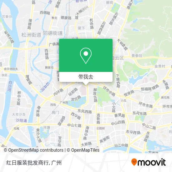 红日服装批发商行地图