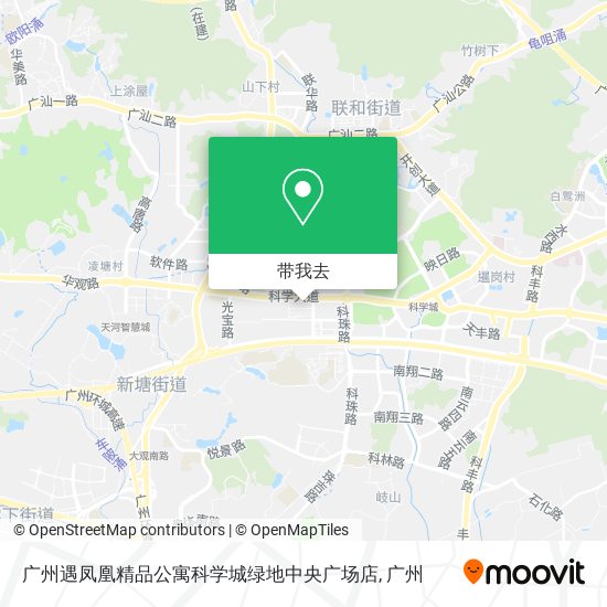 广州遇凤凰精品公寓科学城绿地中央广场店地图