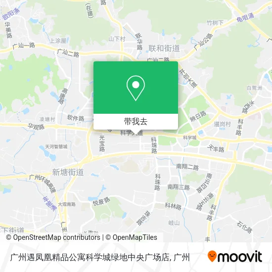 广州遇凤凰精品公寓科学城绿地中央广场店地图