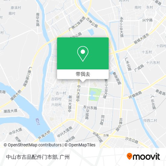 中山市古品配件门市部地图