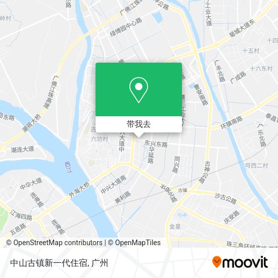 中山古镇新一代住宿地图