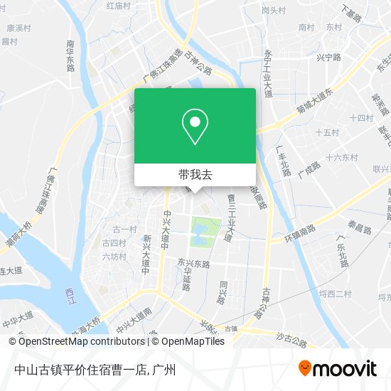 中山古镇平价住宿曹一店地图