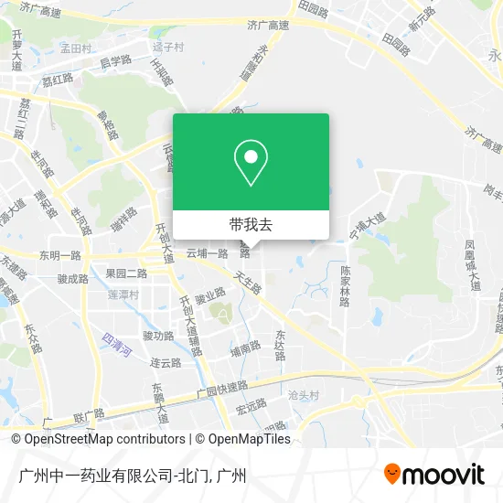广州中一药业有限公司-北门地图
