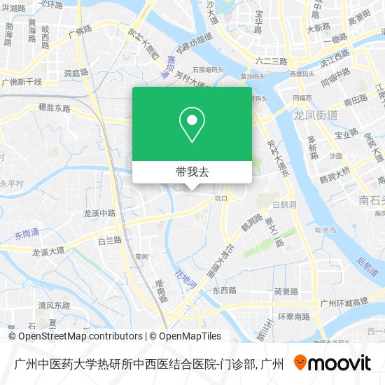 广州中医药大学热研所中西医结合医院-门诊部地图