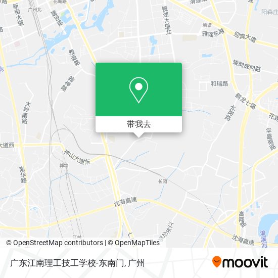 广东江南理工技工学校-东南门地图