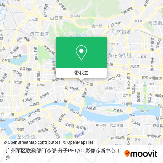 广州军区联勤部门诊部-分子PET/CT影像诊断中心地图