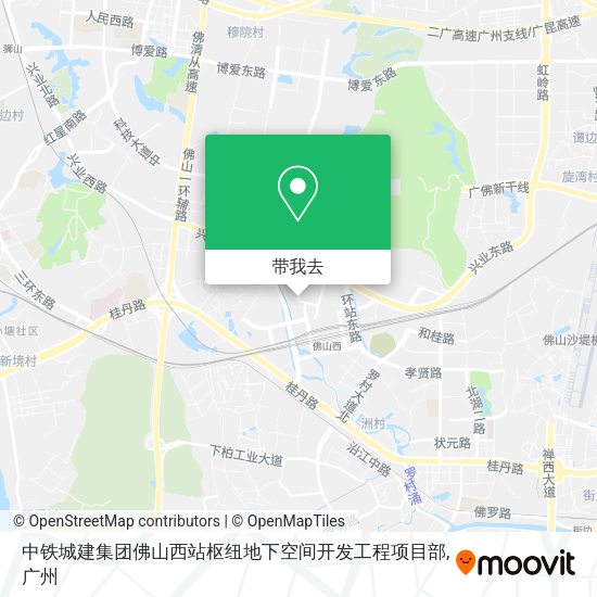 中铁城建集团佛山西站枢纽地下空间开发工程项目部地图