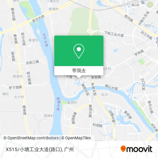 X515/小塘工业大道(路口)地图