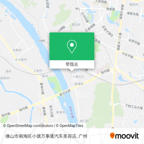 佛山市南海区小塘万事通汽车美容店地图