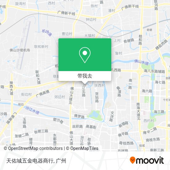 天佑城五金电器商行地图
