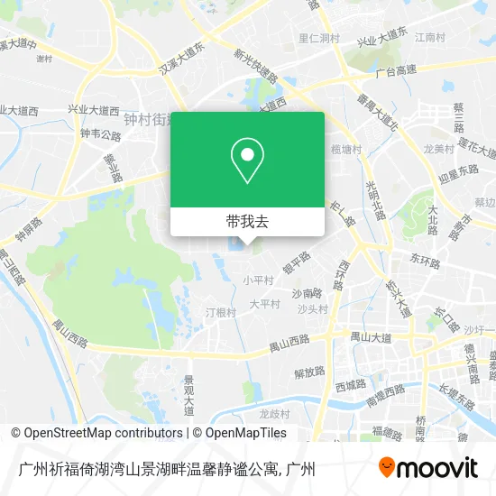 广州祈福倚湖湾山景湖畔温馨静谧公寓地图