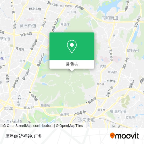 摩星岭祈福钟地图