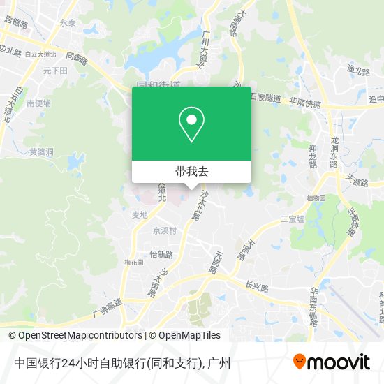 中国银行24小时自助银行(同和支行)地图