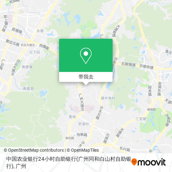 中国农业银行24小时自助银行(广州同和白山村自助银行)地图