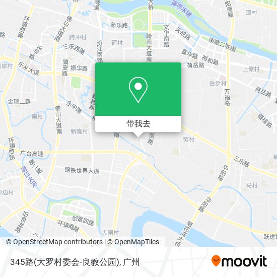 345路(大罗村委会-良教公园)地图