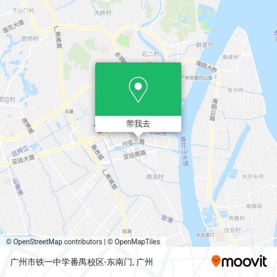 广州市铁一中学番禺校区-东南门地图