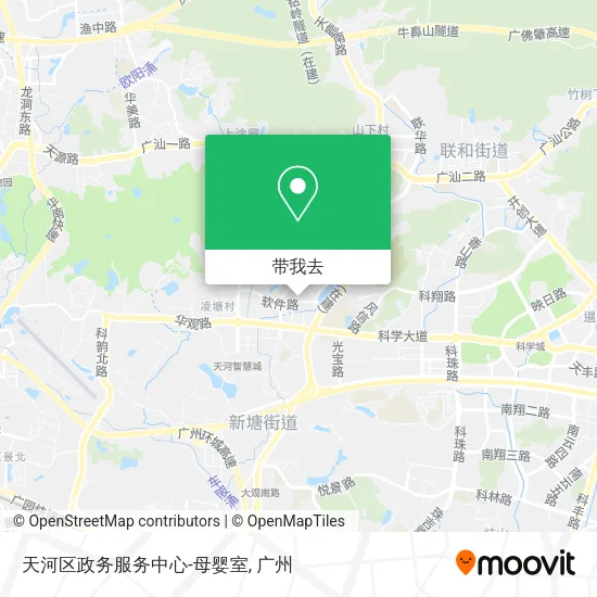 天河区政务服务中心-母婴室地图