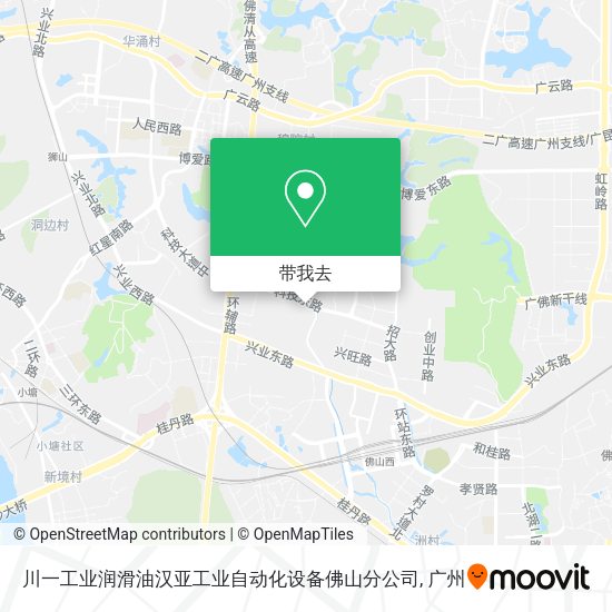 川一工业润滑油汉亚工业自动化设备佛山分公司地图