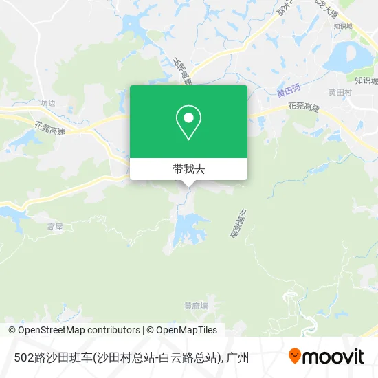 502路沙田班车(沙田村总站-白云路总站)地图