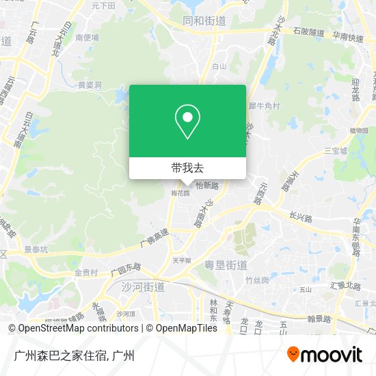 广州森巴之家住宿地图