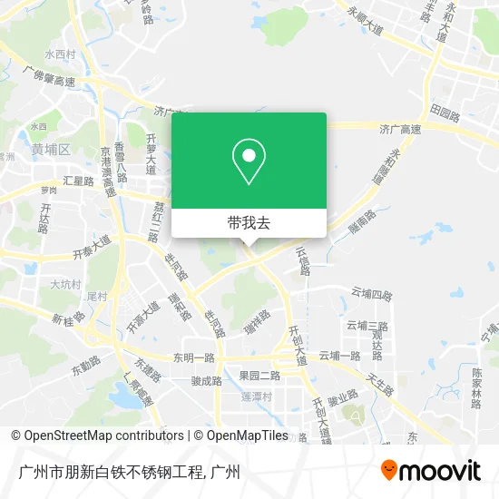 广州市朋新白铁不锈钢工程地图