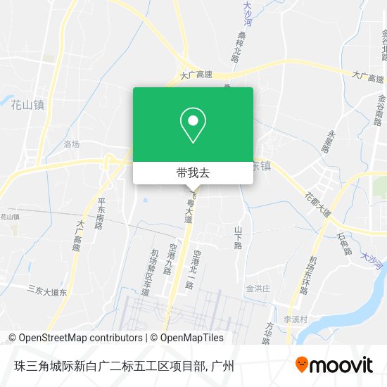 珠三角城际新白广二标五工区项目部地图