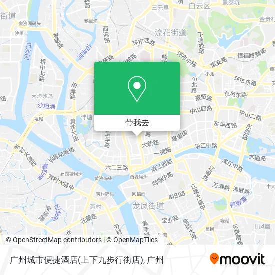 广州城市便捷酒店(上下九步行街店)地图