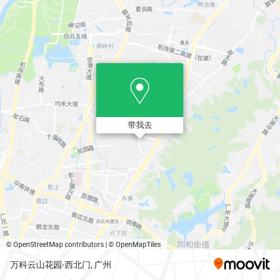 万科云山花园-西北门地图