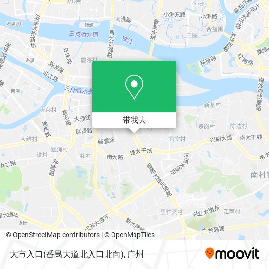 大市入口(番禺大道北入口北向)地图