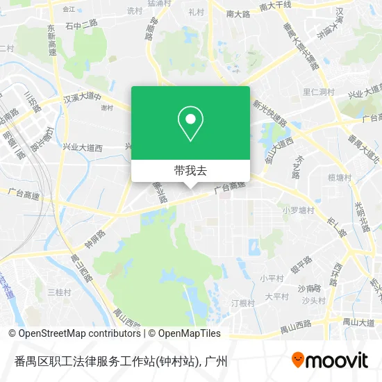 番禺区职工法律服务工作站(钟村站)地图