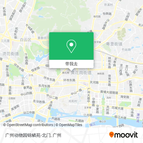 广州动物园锦鳞苑-北门地图