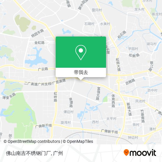 佛山南吉不绣钢门厂地图