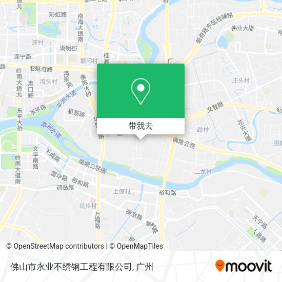 佛山市永业不绣钢工程有限公司地图