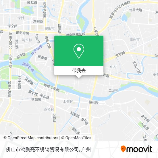 佛山市鸿鹏亮不绣钢贸易有限公司地图