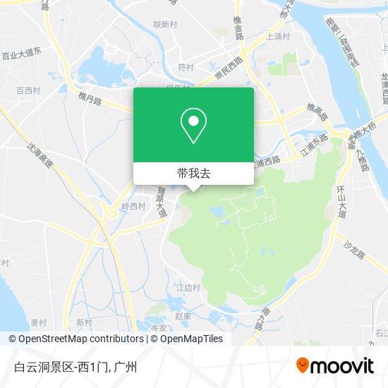 白云洞景区-西1门地图