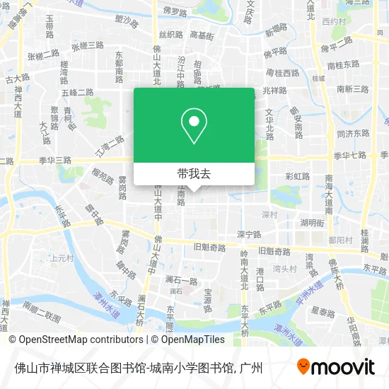 佛山市禅城区联合图书馆-城南小学图书馆地图