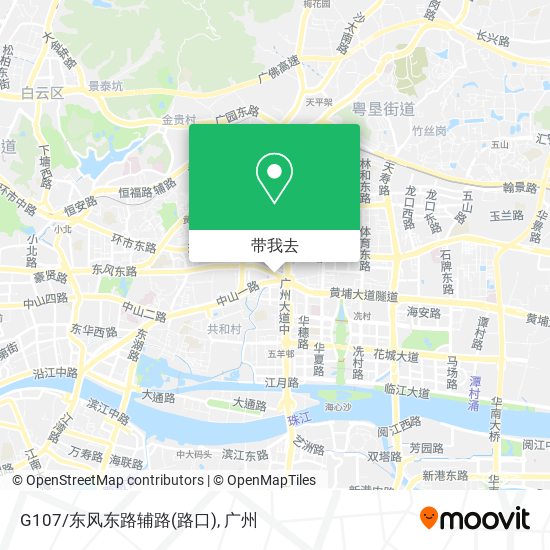 G107/东风东路辅路(路口)地图