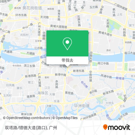 双塔路/猎德大道(路口)地图