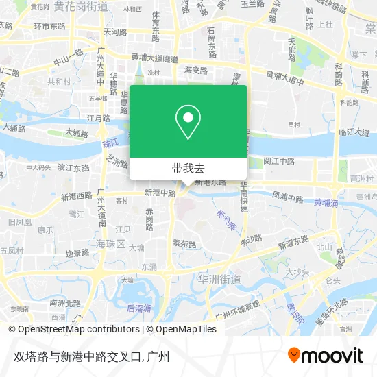 双塔路与新港中路交叉口地图