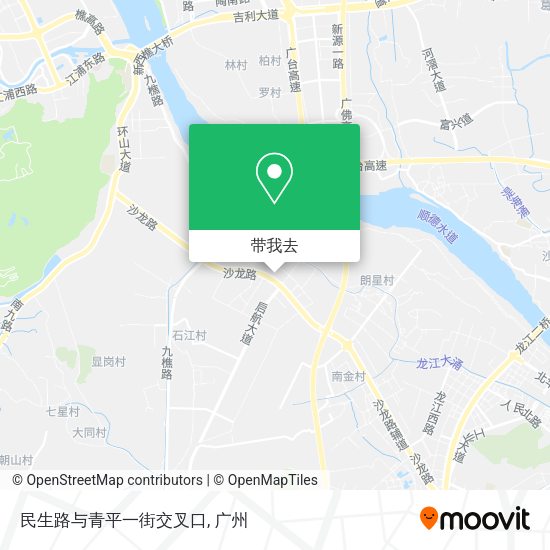 民生路与青平一街交叉口地图