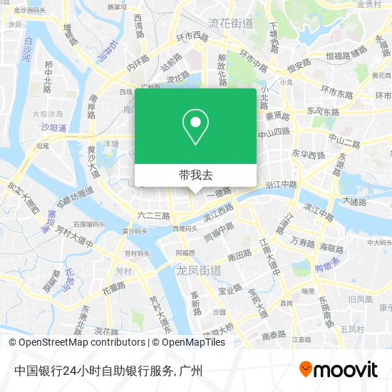 中国银行24小时自助银行服务地图