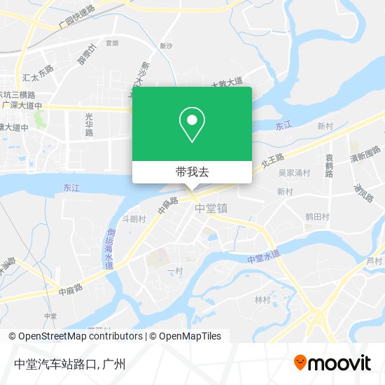 中堂汽车站路口地图